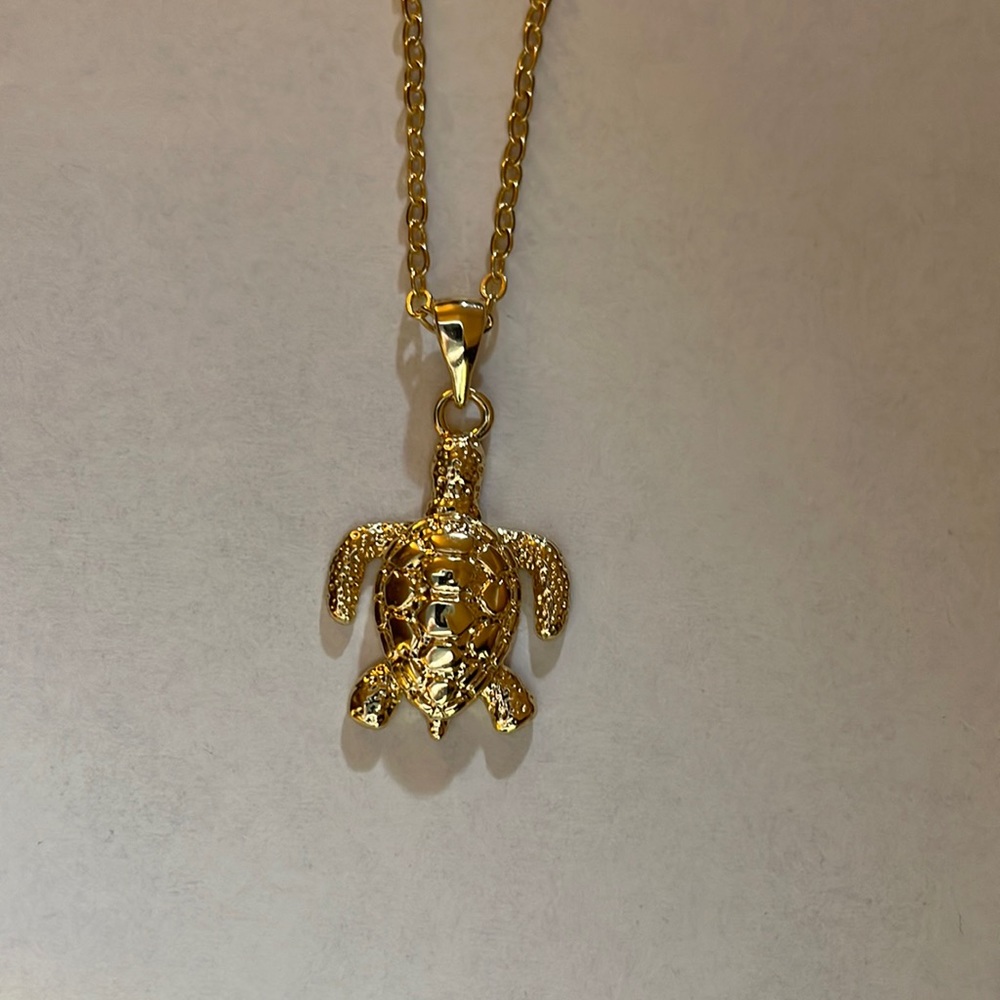 Gold Turtle Necklace